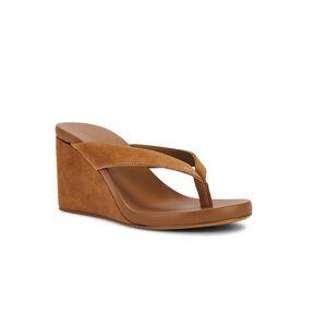 Tony Bianco Suede Avanti Brown Wedge Sandals in Butterscotch